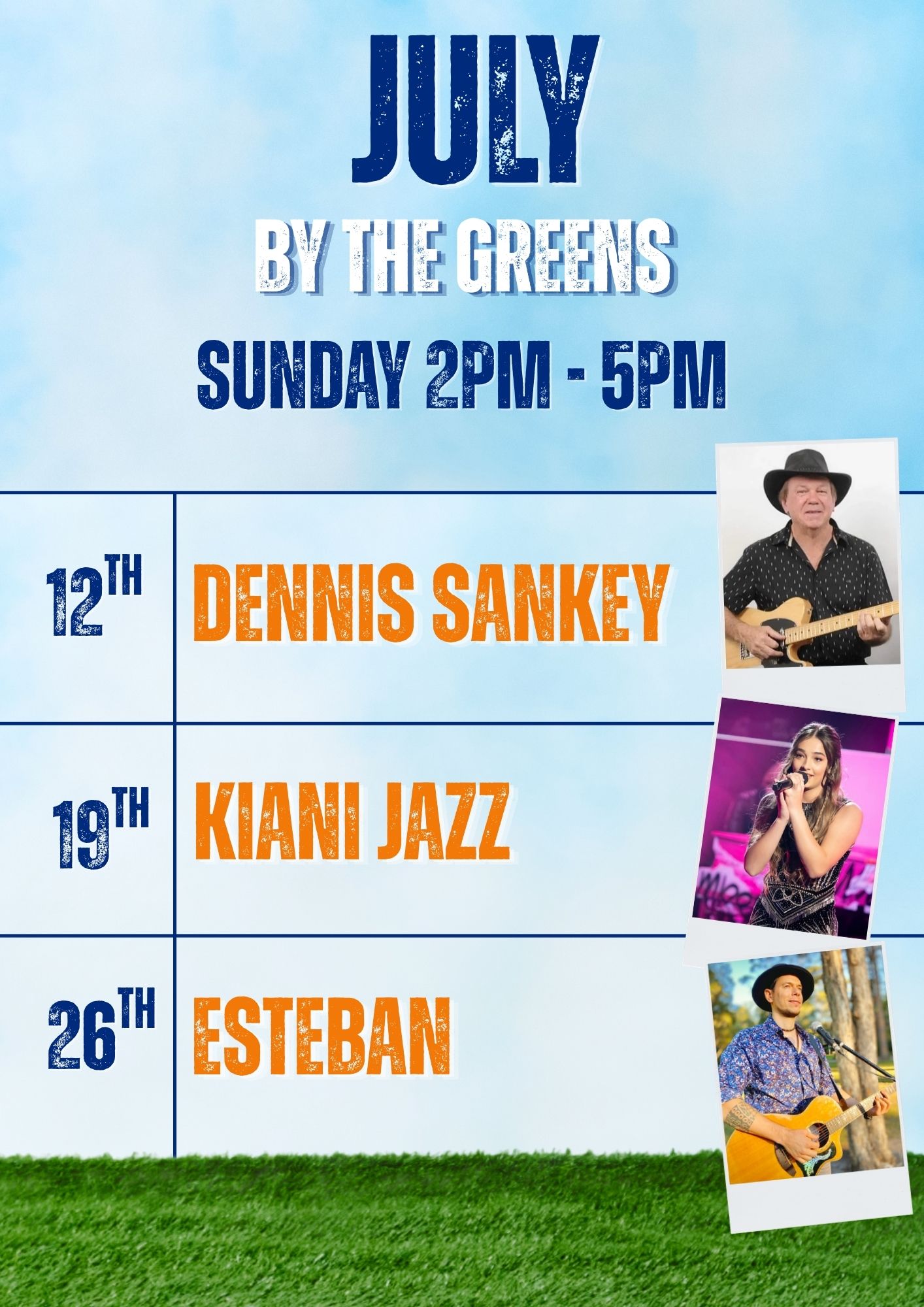 July Music Calendar for BIBC