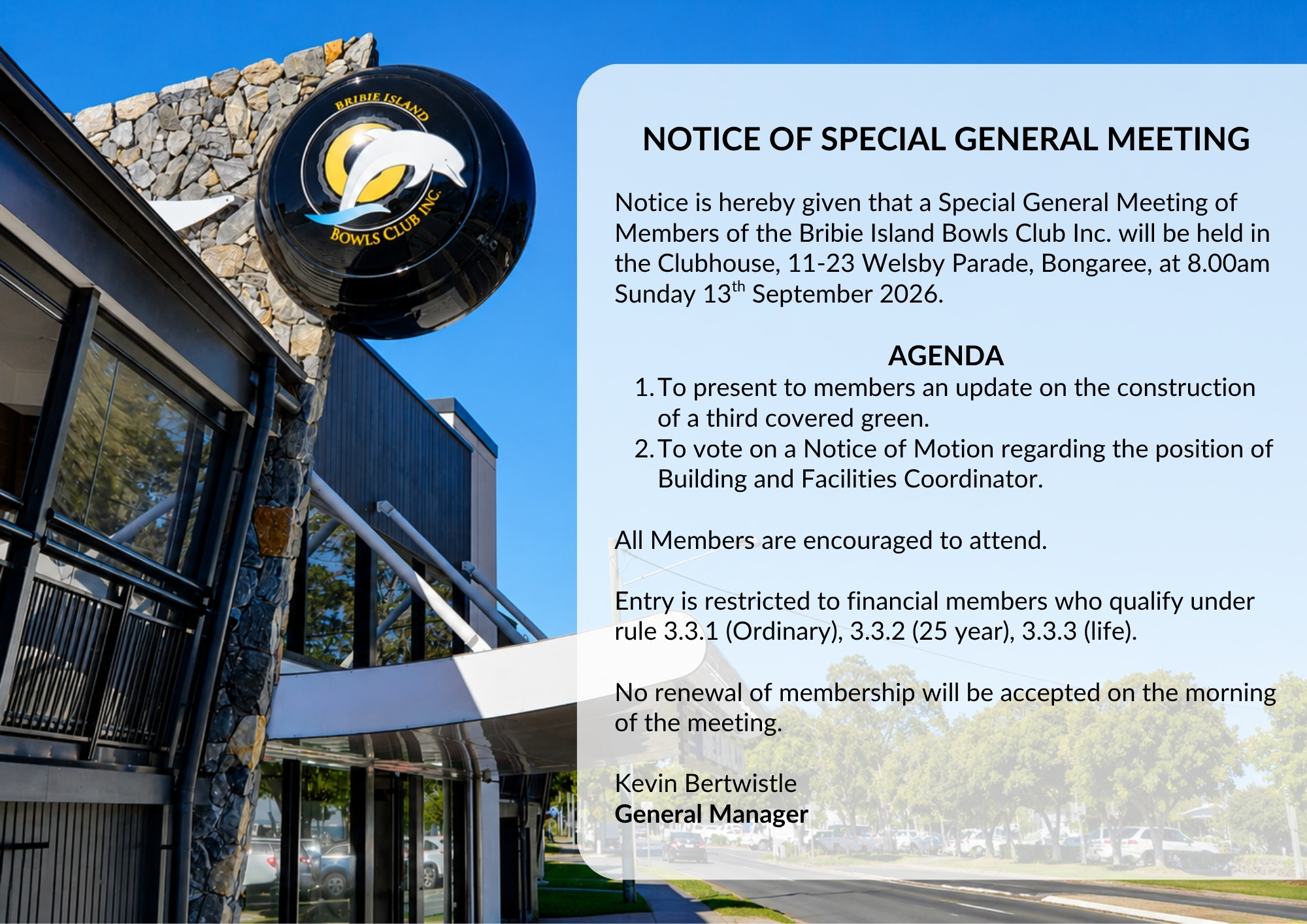 notice of special meeting